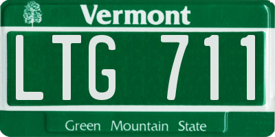 VT license plate LTG711