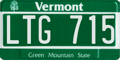 VT license plate LTG715