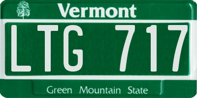 VT license plate LTG717