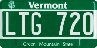 VT license plate LTG720