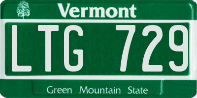 VT license plate LTG729