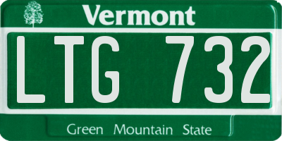 VT license plate LTG732