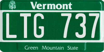 VT license plate LTG737