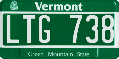 VT license plate LTG738