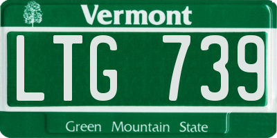 VT license plate LTG739