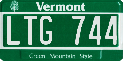 VT license plate LTG744