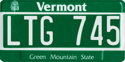 VT license plate LTG745