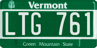 VT license plate LTG761