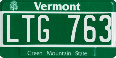 VT license plate LTG763