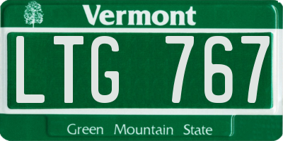 VT license plate LTG767