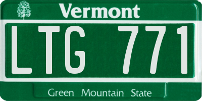 VT license plate LTG771