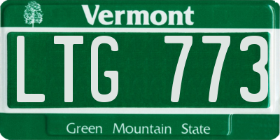 VT license plate LTG773