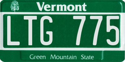 VT license plate LTG775