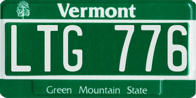 VT license plate LTG776