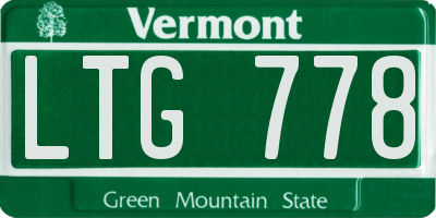 VT license plate LTG778