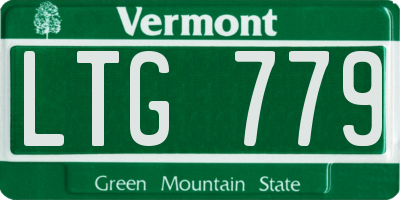 VT license plate LTG779