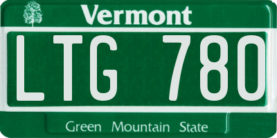 VT license plate LTG780