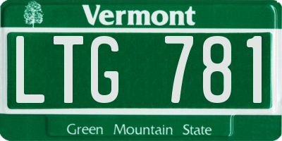 VT license plate LTG781
