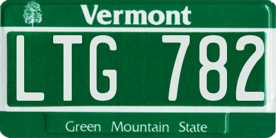 VT license plate LTG782