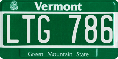 VT license plate LTG786