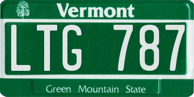 VT license plate LTG787