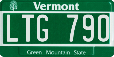 VT license plate LTG790