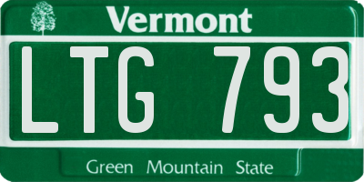 VT license plate LTG793