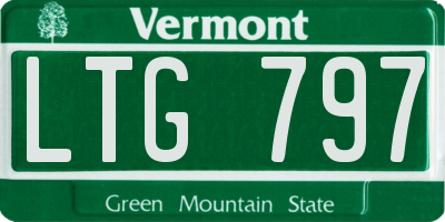 VT license plate LTG797