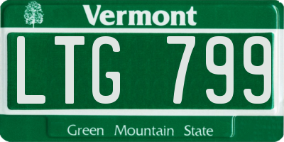 VT license plate LTG799