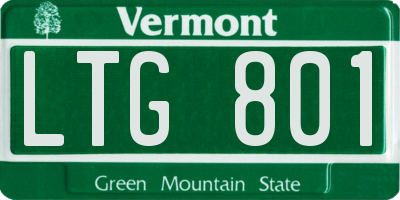 VT license plate LTG801