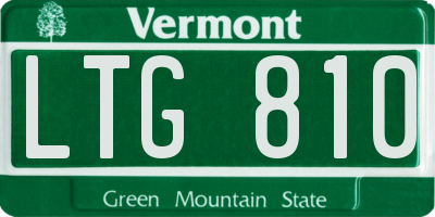 VT license plate LTG810
