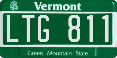 VT license plate LTG811