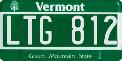 VT license plate LTG812