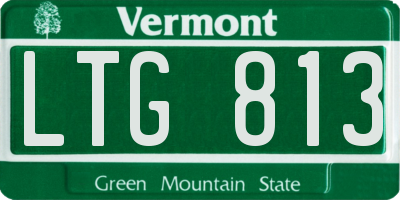 VT license plate LTG813