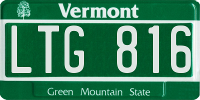 VT license plate LTG816
