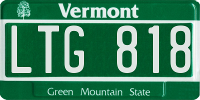 VT license plate LTG818