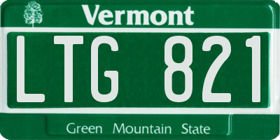 VT license plate LTG821