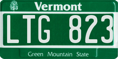 VT license plate LTG823