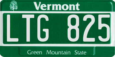 VT license plate LTG825