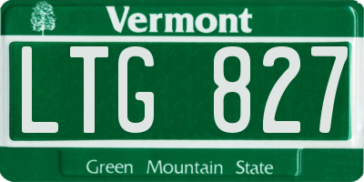 VT license plate LTG827