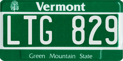 VT license plate LTG829