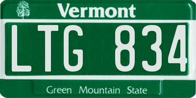 VT license plate LTG834