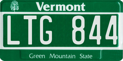 VT license plate LTG844