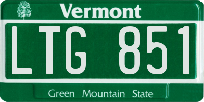 VT license plate LTG851