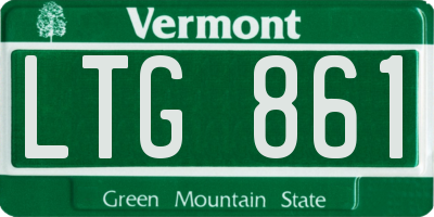 VT license plate LTG861