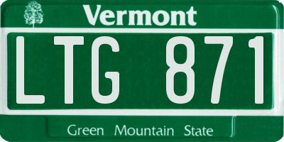 VT license plate LTG871
