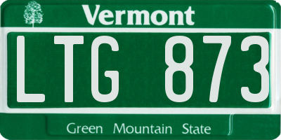 VT license plate LTG873