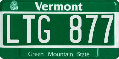VT license plate LTG877