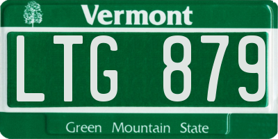 VT license plate LTG879