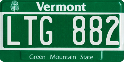 VT license plate LTG882